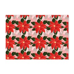 Poinsettia Pattern Seamless Pattern Christmas Xmas Crystal Sticker (a4) by pakminggu