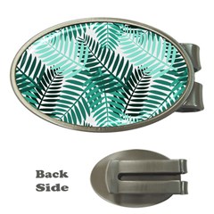 Background Pattern Texture Leaves Design Wallpaper Money Clips (oval)  by pakminggu