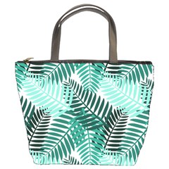 Background Pattern Texture Leaves Design Wallpaper Bucket Bag by pakminggu