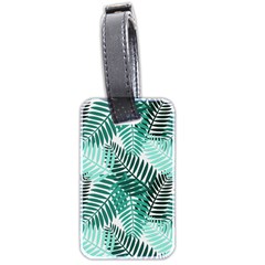 Background Pattern Texture Leaves Design Wallpaper Luggage Tag (two Sides) by pakminggu