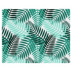 Background Pattern Texture Leaves Design Wallpaper Premium Plush Fleece Blanket (medium) by pakminggu