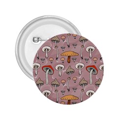 Mushrooms Autumn Fall Pattern Seamless Decorative 2 25  Buttons by pakminggu