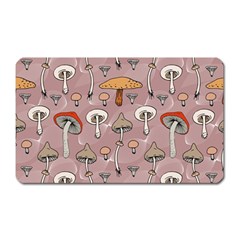 Mushrooms Autumn Fall Pattern Seamless Decorative Magnet (rectangular) by pakminggu