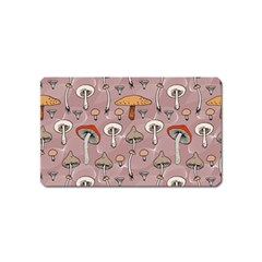 Mushrooms Autumn Fall Pattern Seamless Decorative Magnet (name Card) by pakminggu