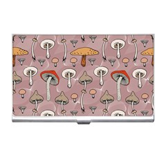 Mushrooms Autumn Fall Pattern Seamless Decorative Business Card Holder by pakminggu