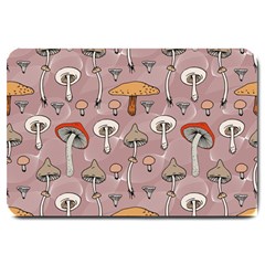 Mushrooms Autumn Fall Pattern Seamless Decorative Large Doormat by pakminggu