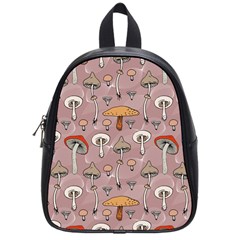 Mushrooms Autumn Fall Pattern Seamless Decorative School Bag (small) by pakminggu