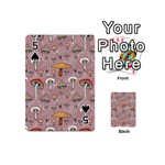 Mushrooms Autumn Fall Pattern Seamless Decorative Playing Cards 54 Designs (Mini) Front - Spade5