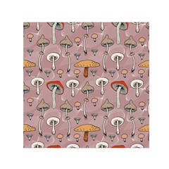 Mushrooms Autumn Fall Pattern Seamless Decorative Square Satin Scarf (30  X 30 ) by pakminggu