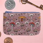 Mushrooms Autumn Fall Pattern Seamless Decorative Large Coin Purse Front