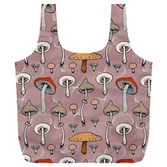 Mushrooms Autumn Fall Pattern Seamless Decorative Full Print Recycle Bag (xxl) by pakminggu