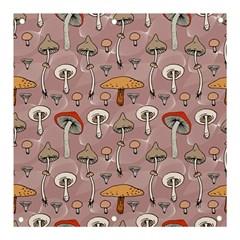 Mushrooms Autumn Fall Pattern Seamless Decorative Banner And Sign 3  X 3  by pakminggu