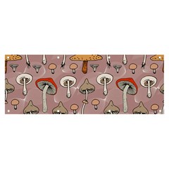 Mushrooms Autumn Fall Pattern Seamless Decorative Banner And Sign 8  X 3 