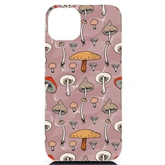 Mushrooms Autumn Fall Pattern Seamless Decorative Iphone 14 Plus Black Uv Print Case by pakminggu