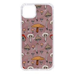 Mushrooms Autumn Fall Pattern Seamless Decorative Iphone 14 Plus Tpu Uv Print Case by pakminggu