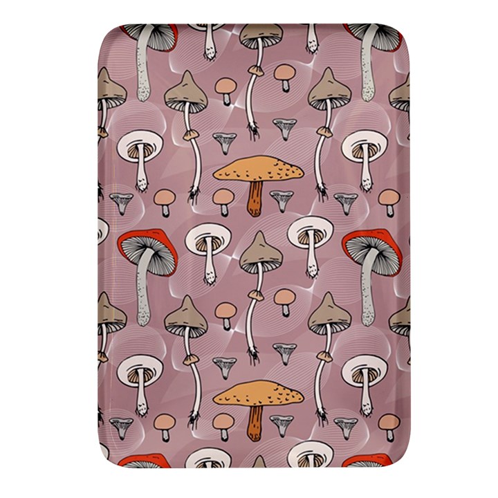 Mushrooms Autumn Fall Pattern Seamless Decorative Rectangular Glass Fridge Magnet (4 pack)