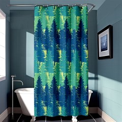 Christmas Trees Pattern Digital Paper Seamless Shower Curtain 36  X 72  (stall)  by pakminggu