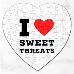 I Love Sweet Threats  Jigsaw Puzzle (heart) by ilovewhateva