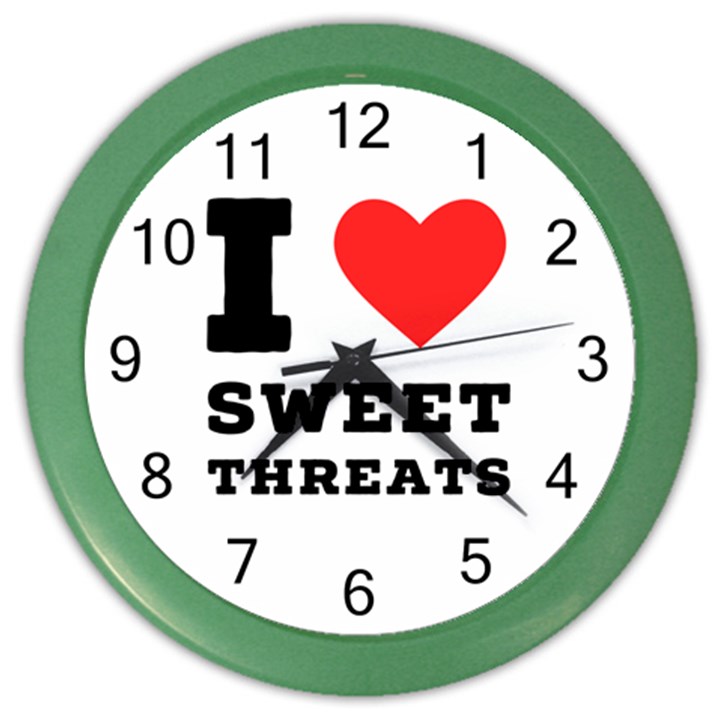 I love sweet threats  Color Wall Clock