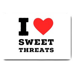 I Love Sweet Threats  Large Doormat by ilovewhateva