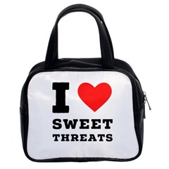 I Love Sweet Threats  Classic Handbag (two Sides) by ilovewhateva