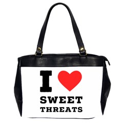 I Love Sweet Threats  Oversize Office Handbag (2 Sides) by ilovewhateva