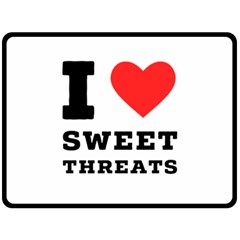 I Love Sweet Threats  Fleece Blanket (large) by ilovewhateva