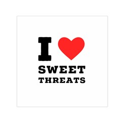 I Love Sweet Threats  Square Satin Scarf (30  X 30 ) by ilovewhateva