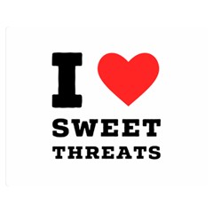 I Love Sweet Threats  Premium Plush Fleece Blanket (medium) by ilovewhateva