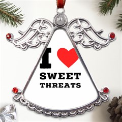 I Love Sweet Threats  Metal Angel With Crystal Ornament by ilovewhateva