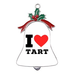 I Love Tart Metal Holly Leaf Bell Ornament by ilovewhateva