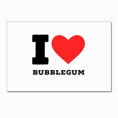 I Love Bubblegum Postcard 4 x 6  (pkg Of 10) by ilovewhateva