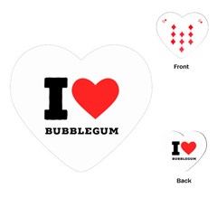 I Love Bubblegum Playing Cards Single Design (heart) by ilovewhateva