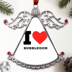 I Love Bubblegum Metal Angel With Crystal Ornament by ilovewhateva