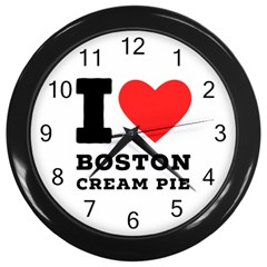 I Love Boston Cream Pie Wall Clock (black) by ilovewhateva