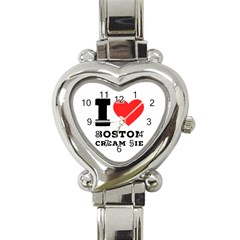 I Love Boston Cream Pie Heart Italian Charm Watch by ilovewhateva