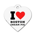 I love Boston cream pie Dog Tag Heart (Two Sides) Front