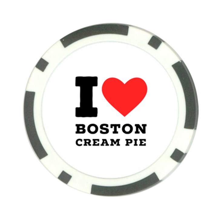 I love Boston cream pie Poker Chip Card Guard