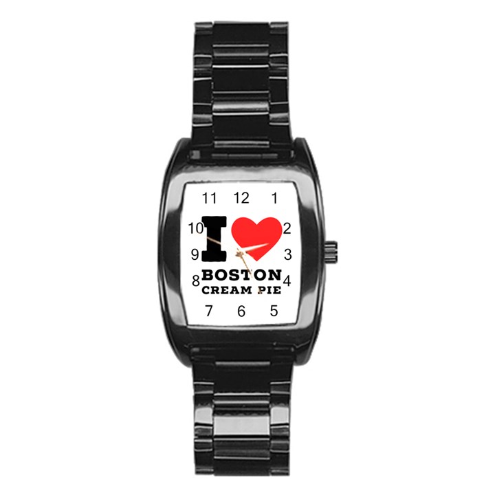 I love Boston cream pie Stainless Steel Barrel Watch