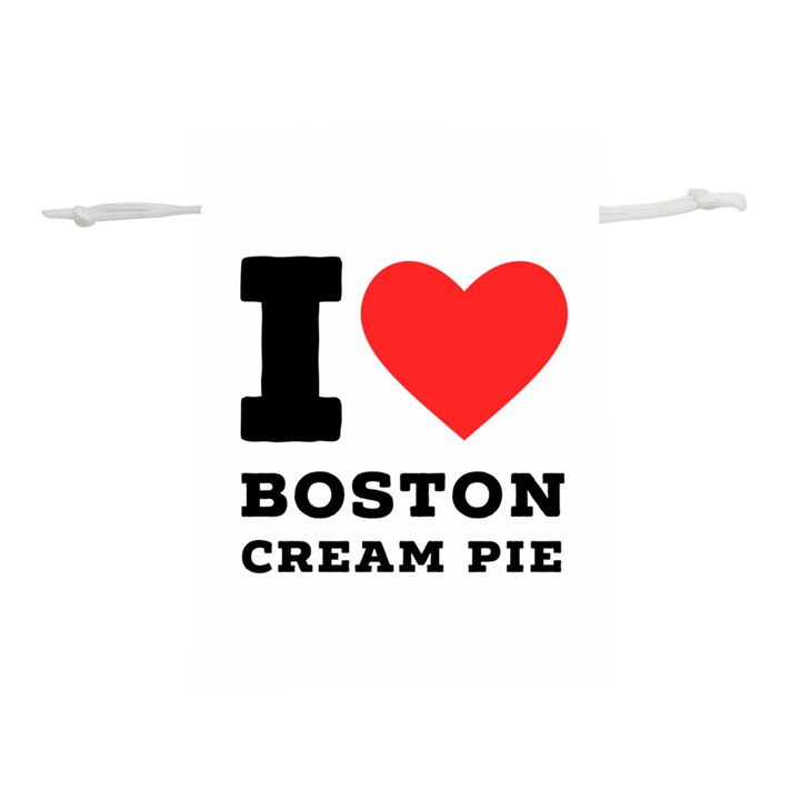 I love Boston cream pie Lightweight Drawstring Pouch (M)