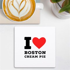 I Love Boston Cream Pie Uv Print Square Tile Coaster  by ilovewhateva