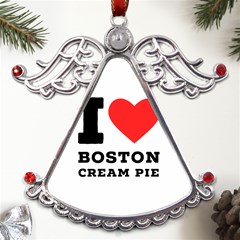 I Love Boston Cream Pie Metal Angel With Crystal Ornament by ilovewhateva