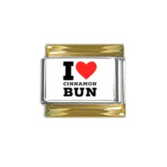 I Love Cinnamon Bun Gold Trim Italian Charm (9mm) by ilovewhateva