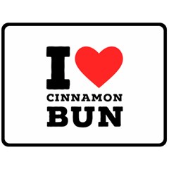 I Love Cinnamon Bun Fleece Blanket (large) by ilovewhateva