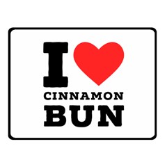 I Love Cinnamon Bun Fleece Blanket (small) by ilovewhateva