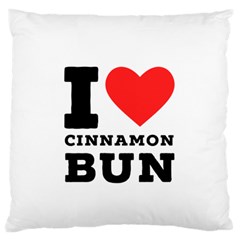 I Love Cinnamon Bun Large Premium Plush Fleece Cushion Case (one Side) by ilovewhateva