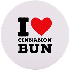 I Love Cinnamon Bun Uv Print Round Tile Coaster by ilovewhateva