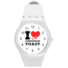 I Love Cinnamon Toast Round Plastic Sport Watch (m) by ilovewhateva