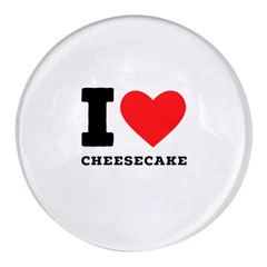 I Love Cheesecake Round Glass Fridge Magnet (4 Pack) by ilovewhateva