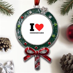 I Love Cheesecake Metal X mas Lollipop With Crystal Ornament by ilovewhateva